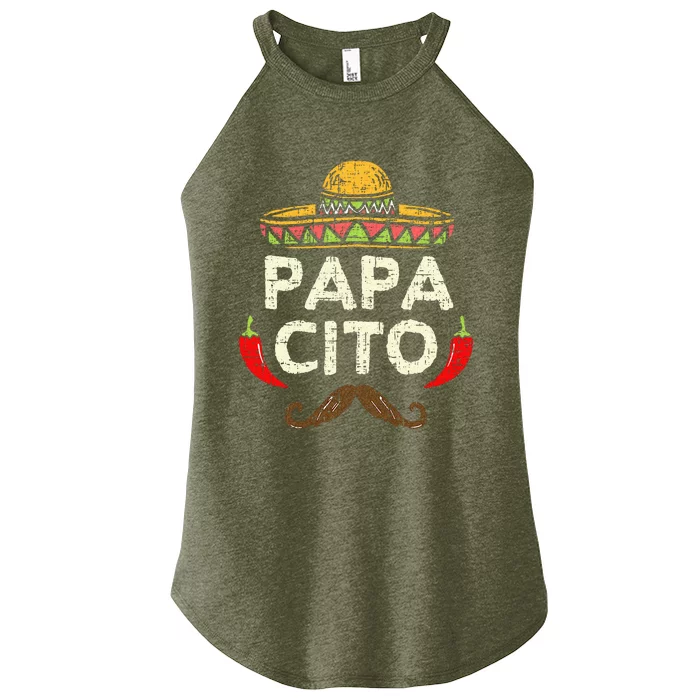 Papacito Cinco De Mayo Dad Fiesta Mexican Women’s Perfect Tri Rocker Tank