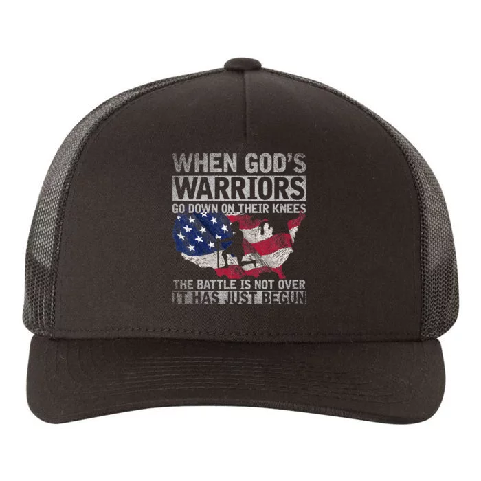 Patriotic Christian Devotee God Christianity Us Flag Jesus Yupoong Adult 5-Panel Trucker Hat