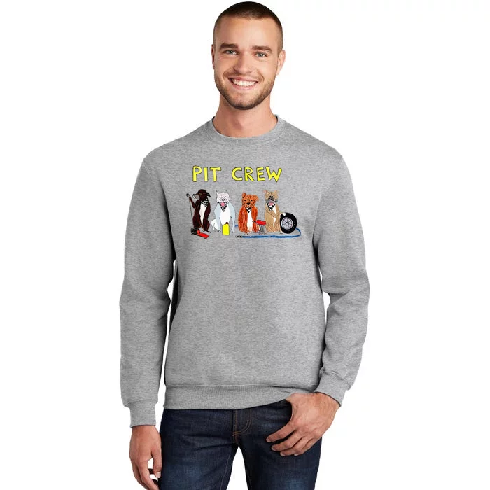 Pit Crew Dogs Funny For Women Tall Sweatshirt