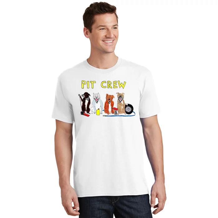 Pit Crew Dogs Funny For Women T-Shirt