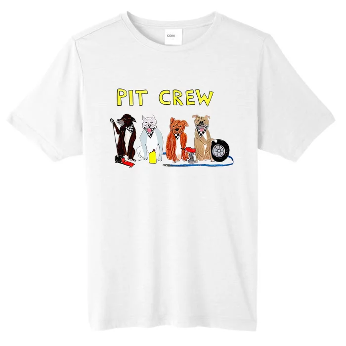 Pit Crew Dogs Funny For Women ChromaSoft Performance T-Shirt