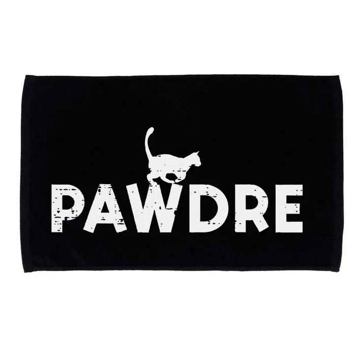 Pawdre Cat Dad Cute Fur Papa Fathers Day Pet Paw Daddy Microfiber Hand Towel