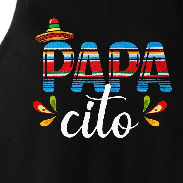 Papacito Cinco De Mayo Proud Mexican Father Best Dad Ever Ladies Tri-Blend Wicking Tank