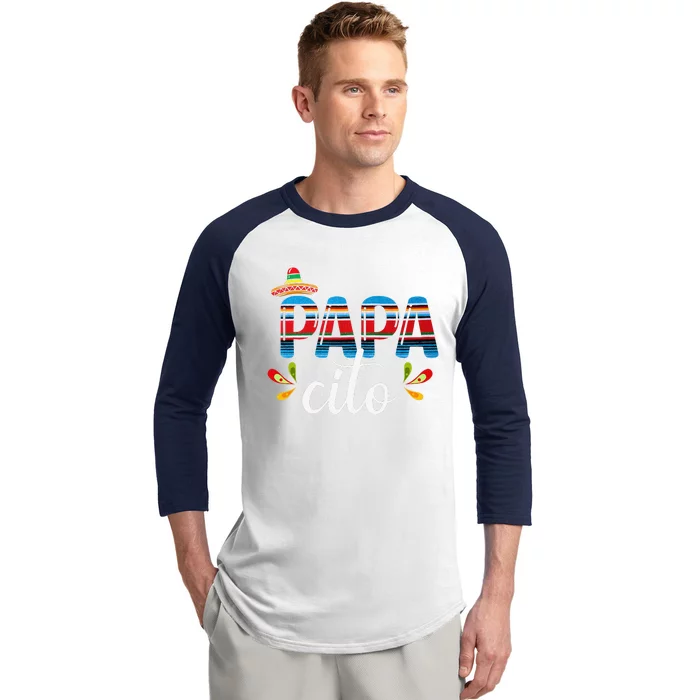 Papacito Cinco De Mayo Proud Mexican Father Best Dad Ever Baseball Sleeve Shirt