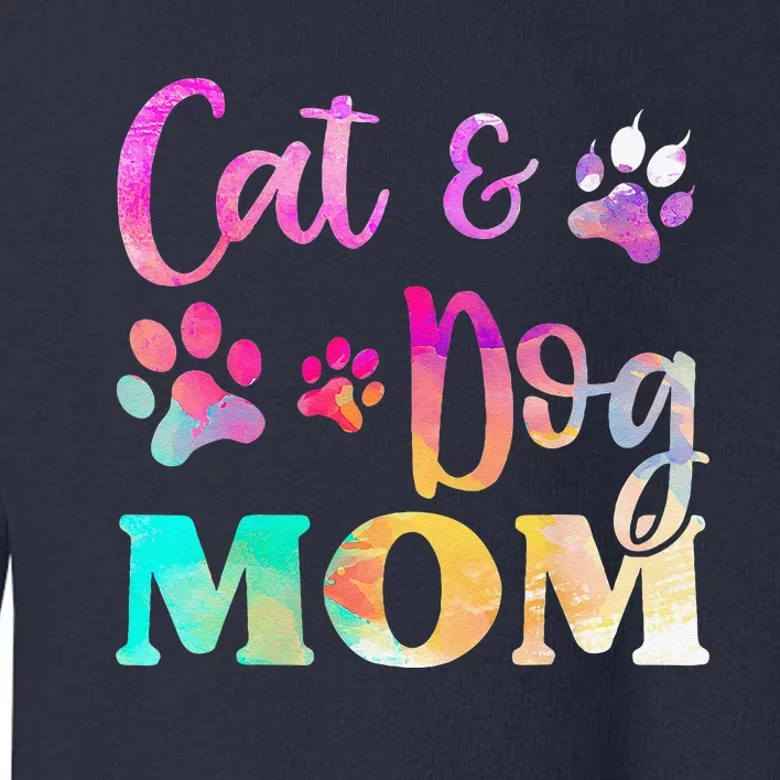 Pet Cat Dog Mom For Funny Mothers Day Toddler Sweatshirt