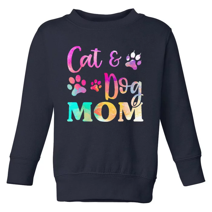 Pet Cat Dog Mom For Funny Mothers Day Toddler Sweatshirt