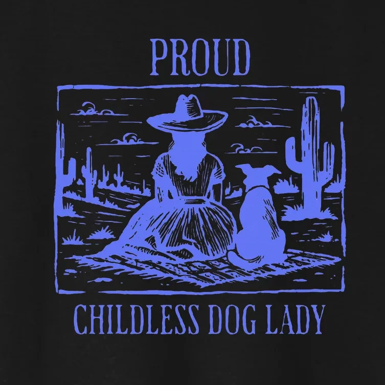 Proud Childless Dog Lady Women's Crop Top Tee