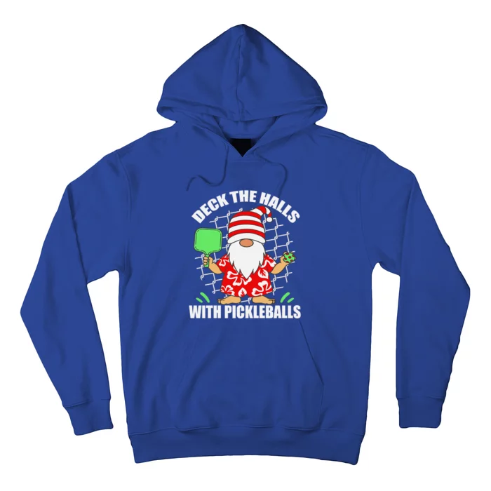 Pickleball Christmas Deck The Halls With Pickleballs Santa Gift Hoodie