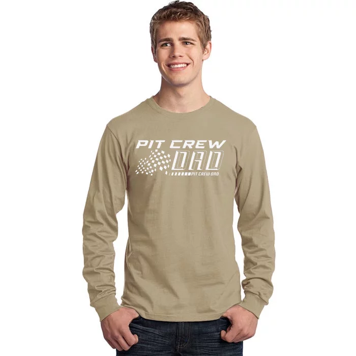 Pit Crew Dad Daddy Papa Fathers Day Birthday Boy Racing Car Tall Long Sleeve T-Shirt