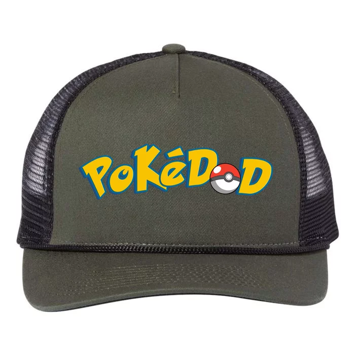 Pokedad Cute Dad Gift Retro Rope Trucker Hat Cap