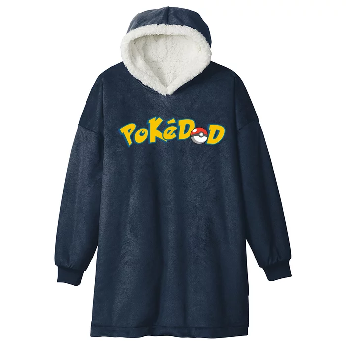 Pokedad Cute Dad Gift Hooded Wearable Blanket