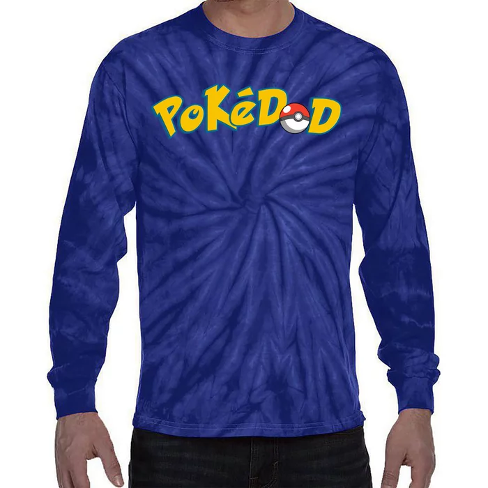 Pokedad Cute Dad Gift Tie-Dye Long Sleeve Shirt