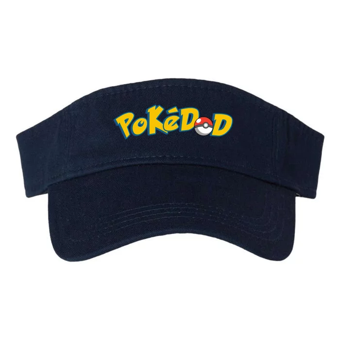 Pokedad Cute Dad Gift Valucap Bio-Washed Visor