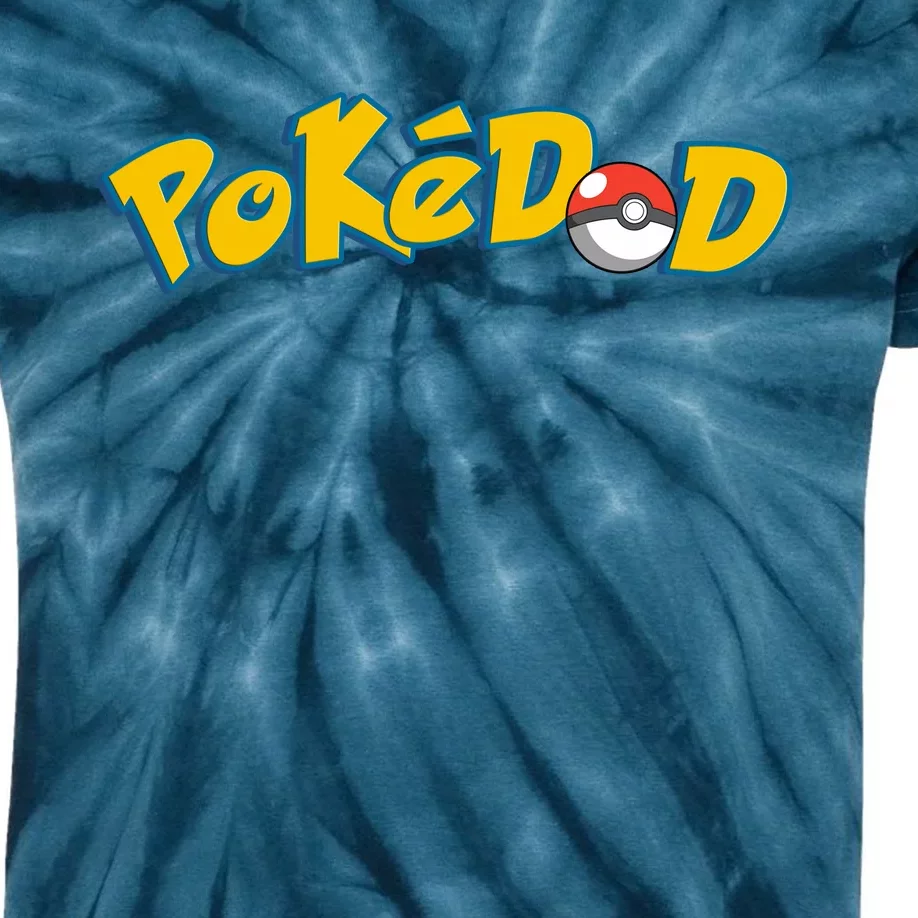 Pokedad Cute Dad Gift Kids Tie-Dye T-Shirt