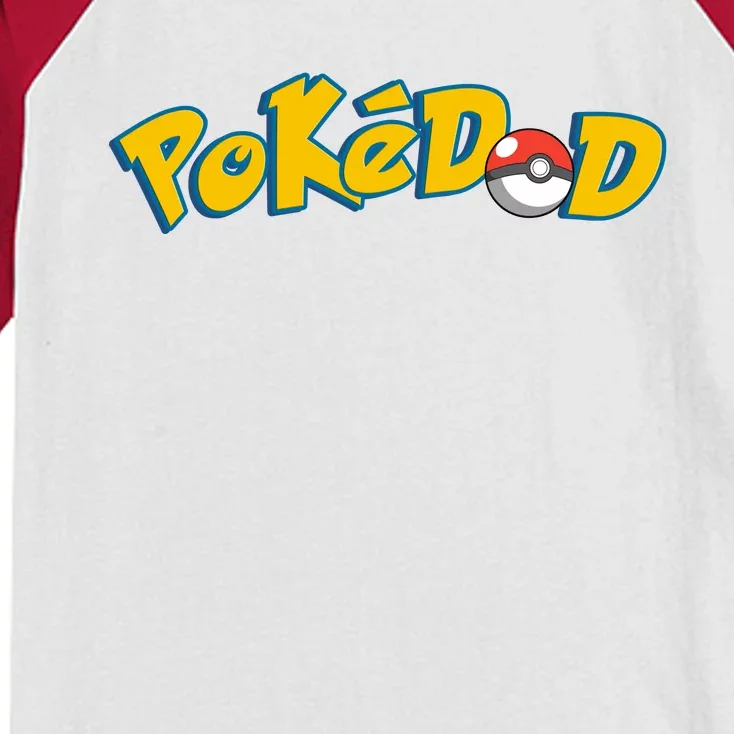 Pokedad Cute Dad Gift Kids Colorblock Raglan Jersey