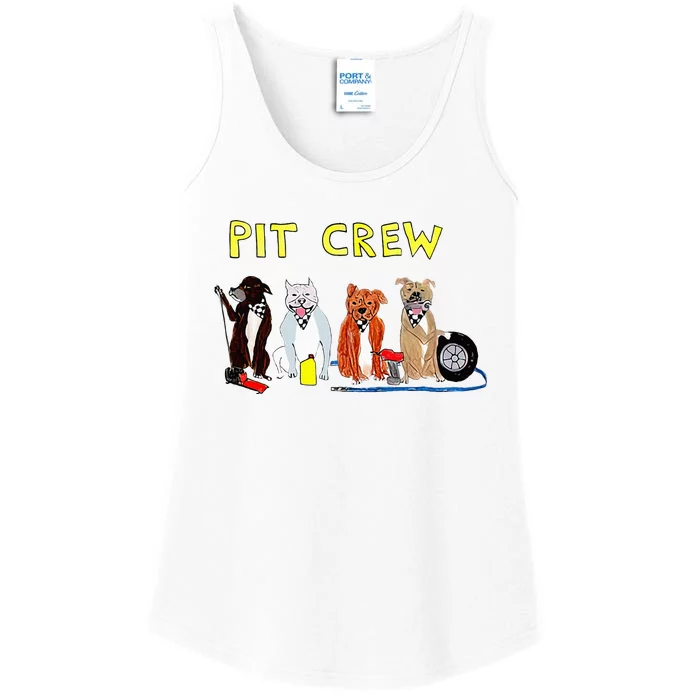 Pit Crew Dogs Funny For Women Ladies Essential Tank