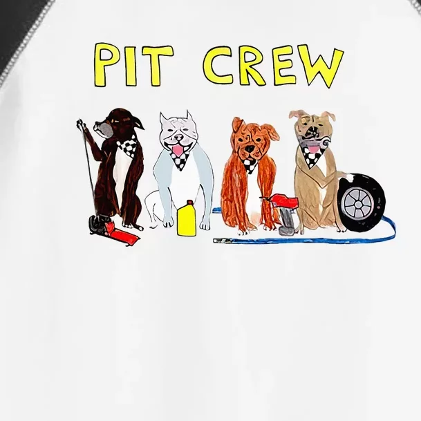 Pit Crew Dogs Funny For Women Toddler Fine Jersey T-Shirt