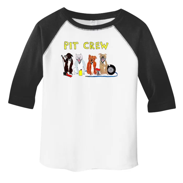 Pit Crew Dogs Funny For Women Toddler Fine Jersey T-Shirt