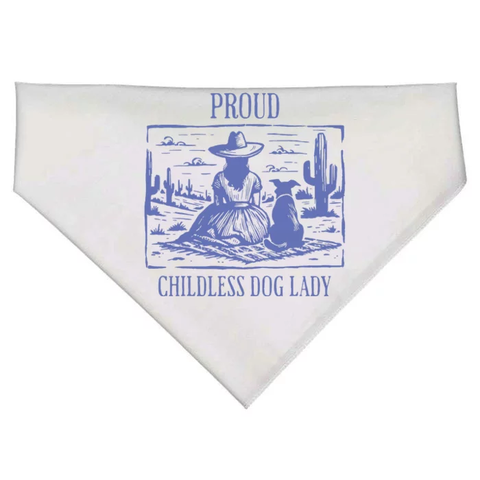 Proud Childless Dog Lady USA-Made Doggie Bandana