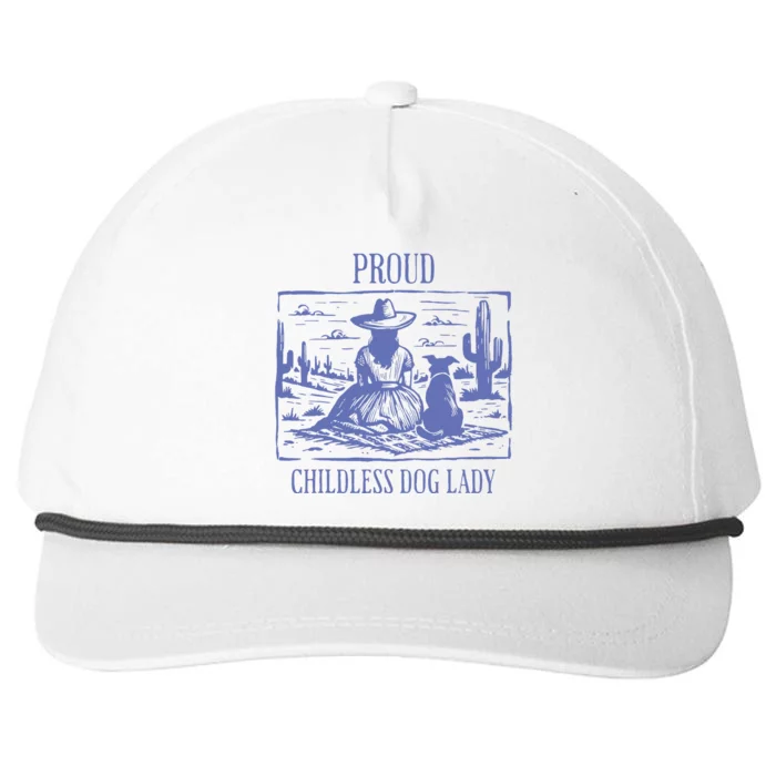 Proud Childless Dog Lady Snapback Five-Panel Rope Hat