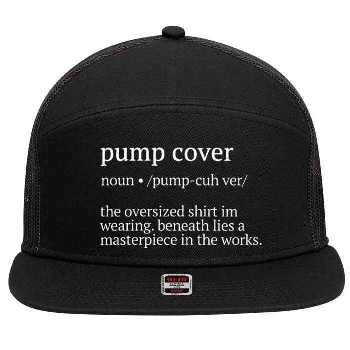 Pump Cover Definition Gym Pump Cover Workout Oversized 7 Panel Mesh Trucker Snapback Hat