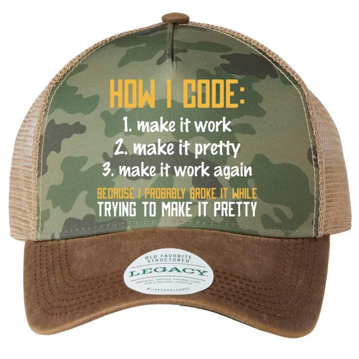 Programmer Coder Developer Programming Coding Legacy Tie Dye Trucker Hat