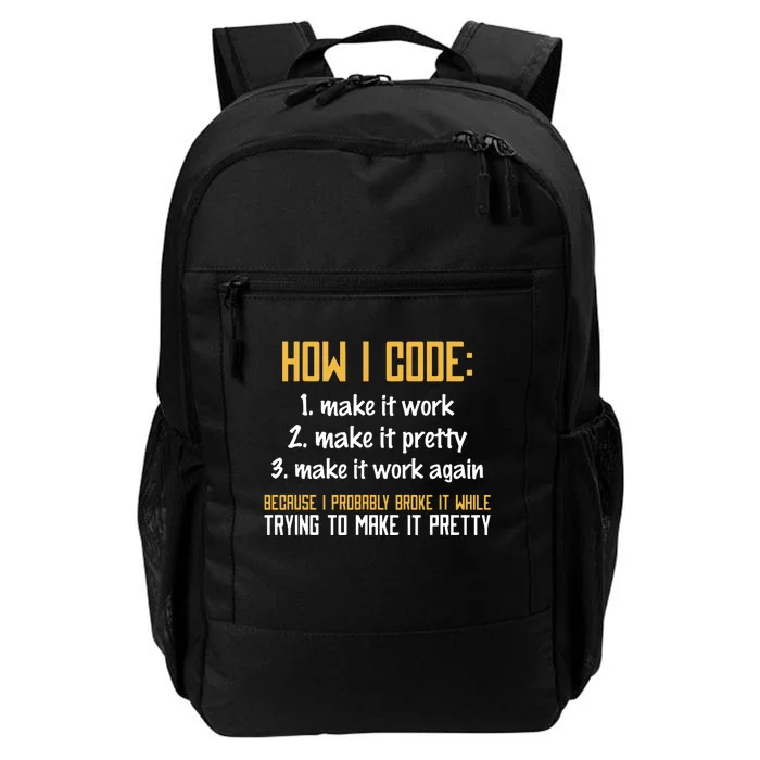 Programmer Coder Developer Programming Coding Daily Commute Backpack