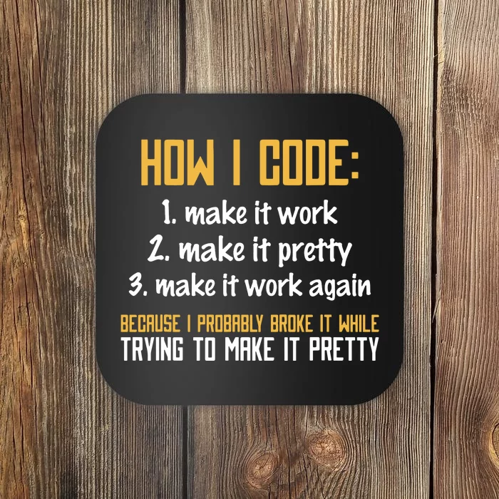 Programmer Coder Developer Programming Coding Coaster