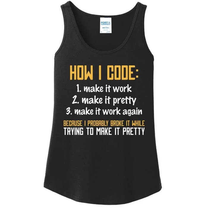 Programmer Coder Developer Programming Coding Ladies Essential Tank