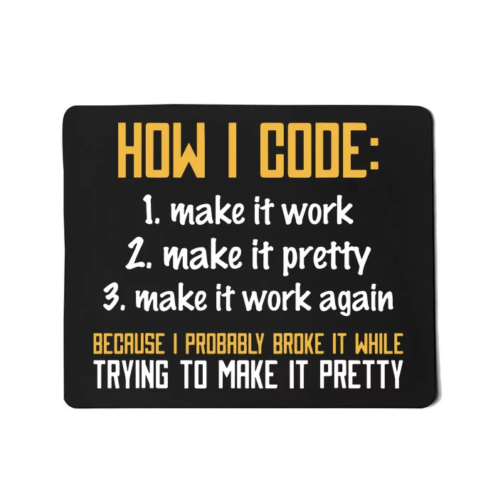 Programmer Coder Developer Programming Coding Mousepad