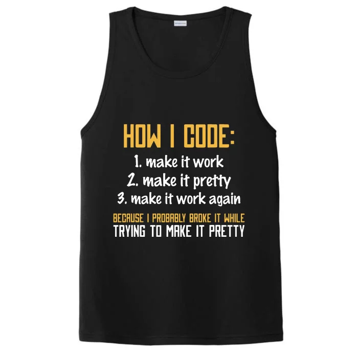 Programmer Coder Developer Programming Coding Performance Tank