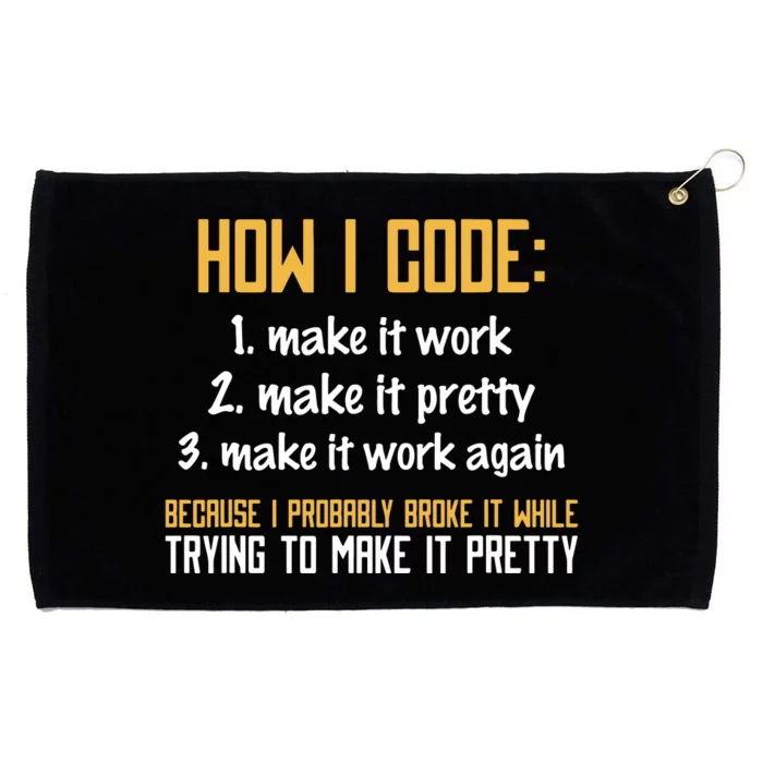 Programmer Coder Developer Programming Coding Grommeted Golf Towel