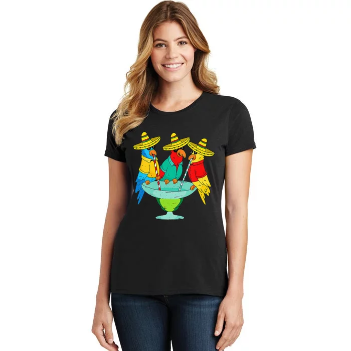 Parrot Cinco De Mayo Funny Drinking Tequila Mexican Fiesta Women's T-Shirt