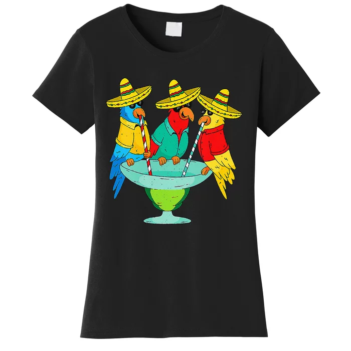 Parrot Cinco De Mayo Funny Drinking Tequila Mexican Fiesta Women's T-Shirt