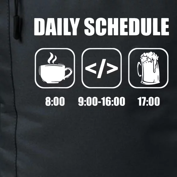 Programmer Coder Daily Schedule Programming Software Daily Commute Backpack