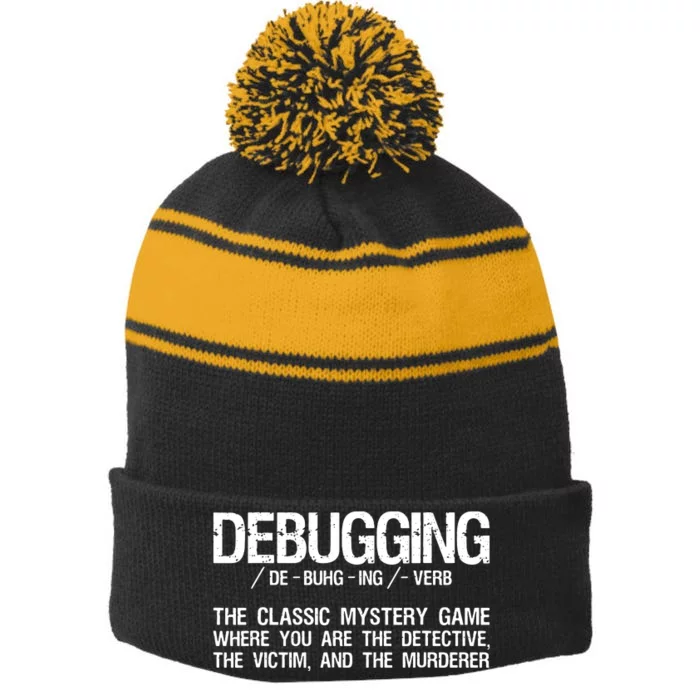 Programmer Coder Developer Programming Software Engineer Stripe Pom Pom Beanie