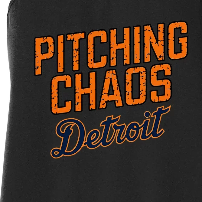 Pitching Chaos Detroit Women's Racerback Tank