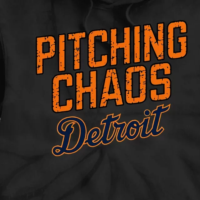 Pitching Chaos Detroit Tie Dye Hoodie