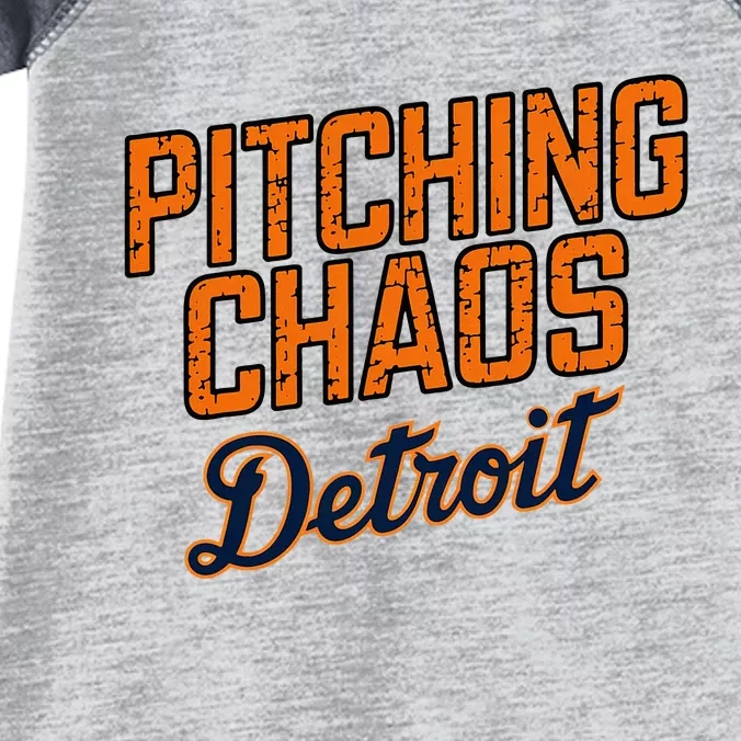 Pitching Chaos Detroit Infant Baby Jersey Bodysuit