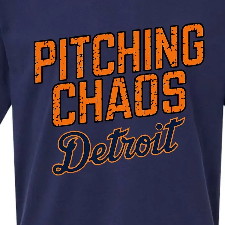 Pitching Chaos Detroit Sueded Cloud Jersey T-Shirt