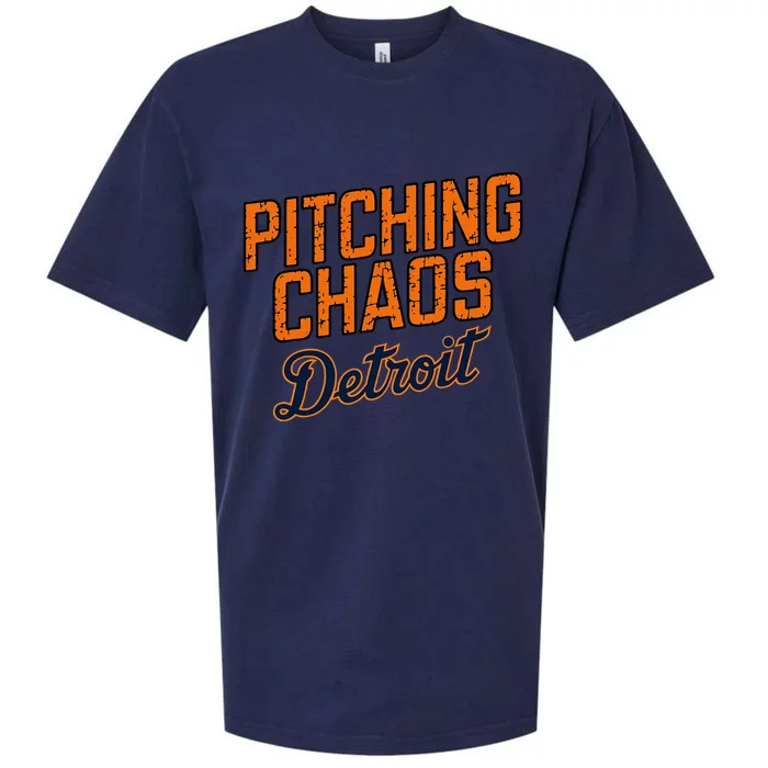 Pitching Chaos Detroit Sueded Cloud Jersey T-Shirt