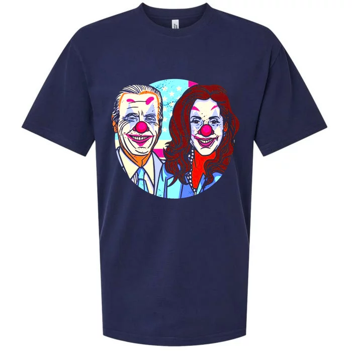 Political Clowns Design Sueded Cloud Jersey T-Shirt