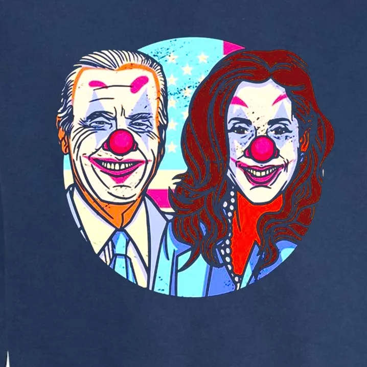 Political Clowns Design Garment-Dyed Sweatshirt