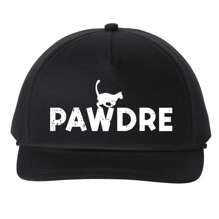 Pawdre Cat Dad Cute Fur Papa Fathers Day Pet Paw Daddy Snapback Five-Panel Rope Hat