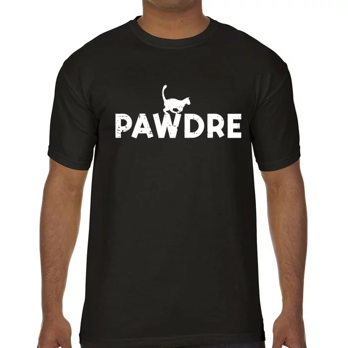 Pawdre Cat Dad Cute Fur Papa Fathers Day Pet Paw Daddy Comfort Colors T-Shirt