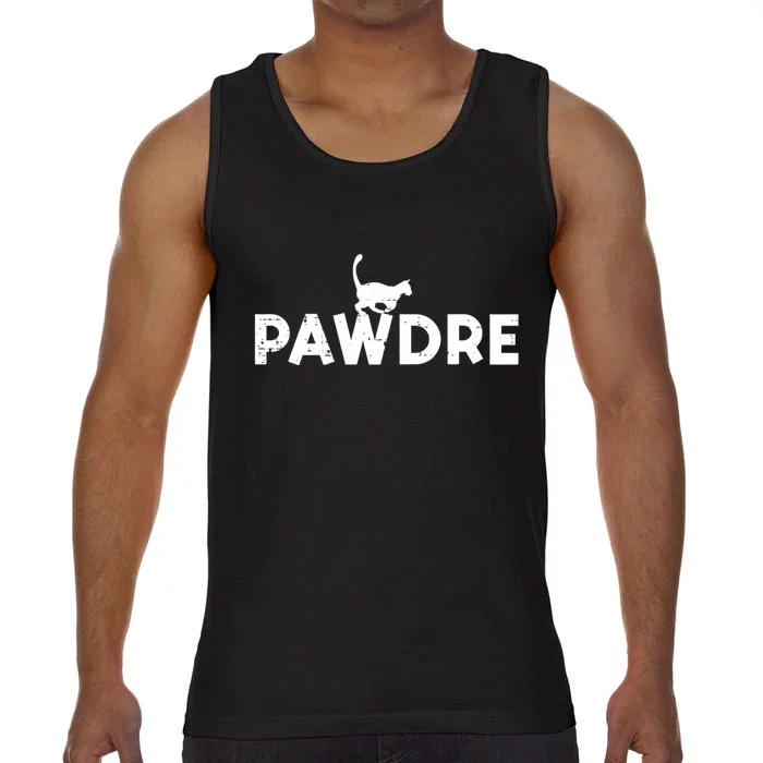 Pawdre Cat Dad Cute Fur Papa Fathers Day Pet Paw Daddy Comfort Colors® Tank Top