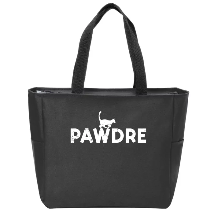 Pawdre Cat Dad Cute Fur Papa Fathers Day Pet Paw Daddy Zip Tote Bag