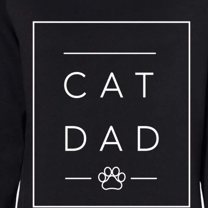 Proud Cat Dad Gift Cool Cat Dad Paw Print Funny Gift Womens California Wash Sweatshirt