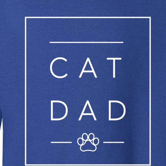 Proud Cat Dad Gift Cool Cat Dad Paw Print Funny Gift Toddler Sweatshirt