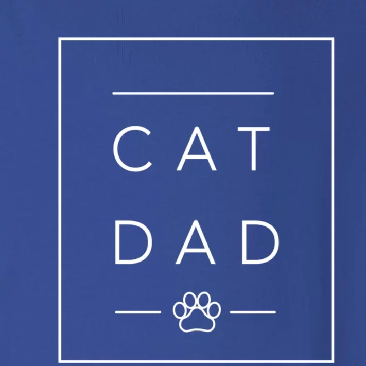 Proud Cat Dad Gift Cool Cat Dad Paw Print Funny Gift Toddler Long Sleeve Shirt